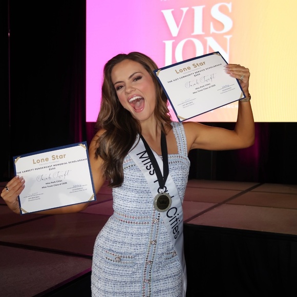 Ava Presley Tweed Dress | Pageant Interview Dress | Style 29822 - Picture 1 of 3